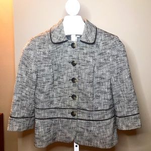 Ann Taylor Brown Tweed Jacket, 12P
